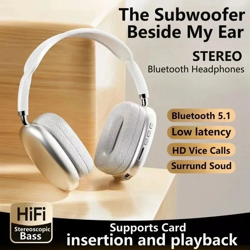 Bluetooth 5.0 Headphone Wireless Headset With Mic Noise Cancelling Headsets Stereo Sound Earphone Sports Gaming Headphones