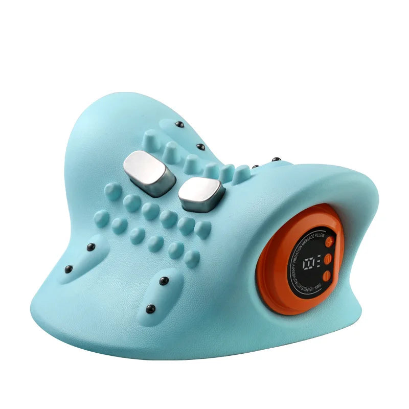 Electric Neck Stretcher Pulse Cervical Traction Relax Heating Cervical Chiropractic Traction Pillow Neck Head Acupoint Massage