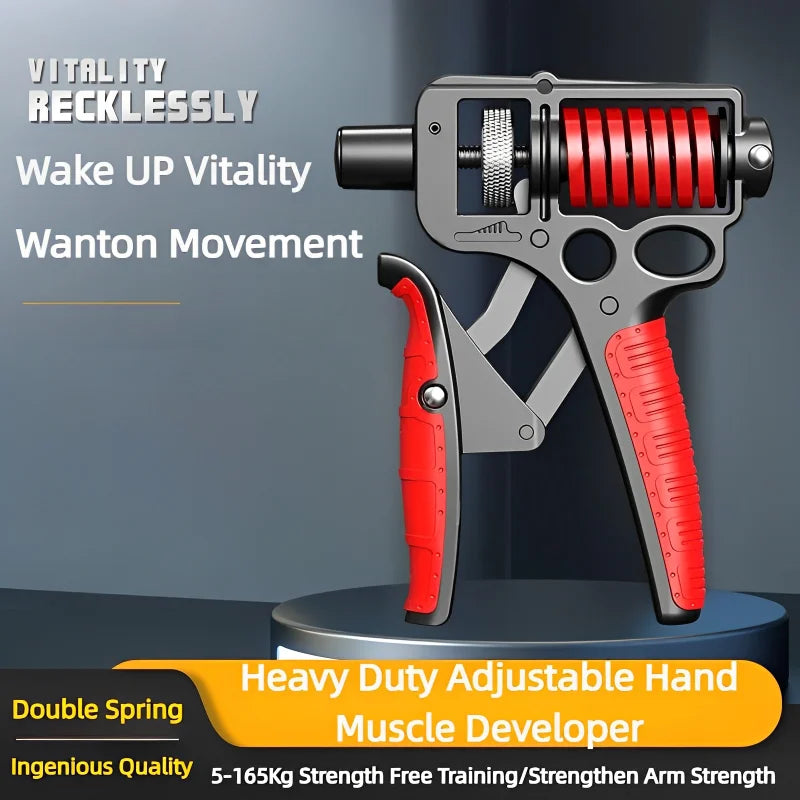 Transforme sua Força com o 5-165Kg Adjustable Heavy Hand Grip Exercise Strengthener