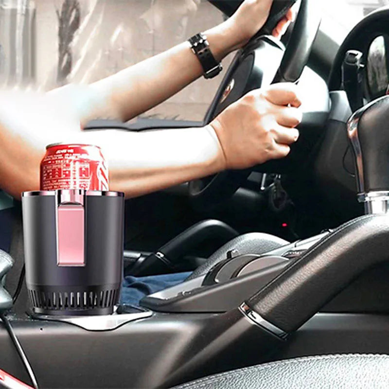 Porta-Copos Inteligente 2 em 1 – Refrigeração e Aquecimento para Carros e Escritórios