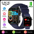 LIGE AI Diagnose Health Smart Watch Women ECG+PPG+HRV Micro Examination Blood Fat Uric Acid Heart Rate BT Call Smartwatch 2025