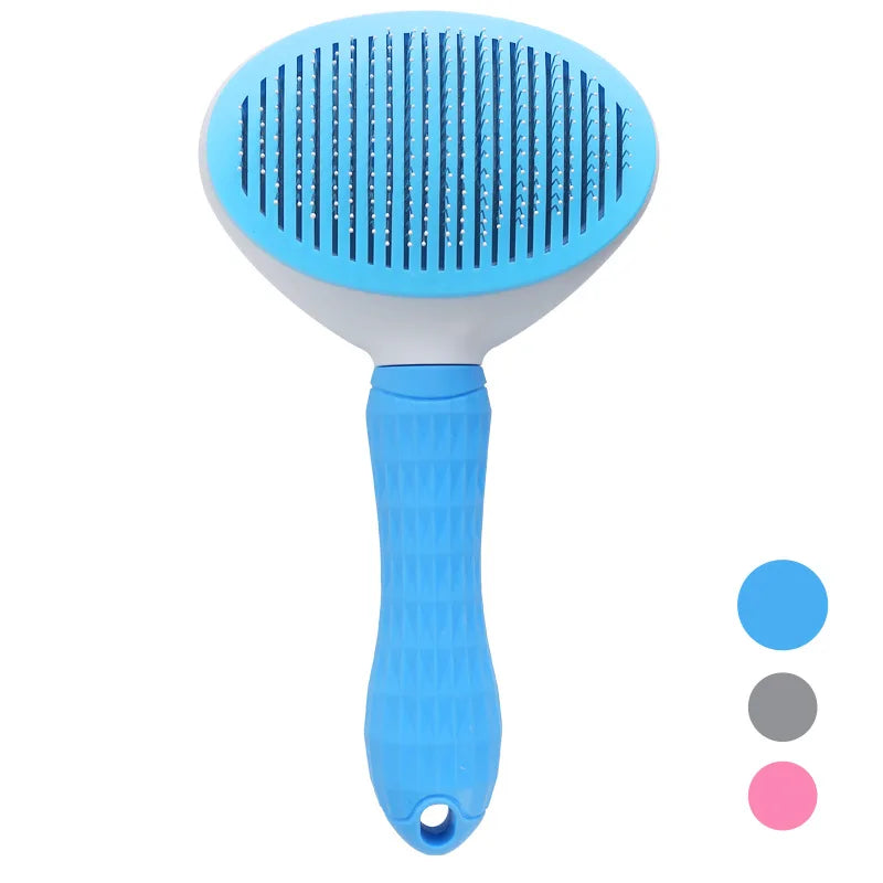 Escova Removedora de Pelos para Pets com Autolimpeza – A Solução Perfeita para Gatos e Cães