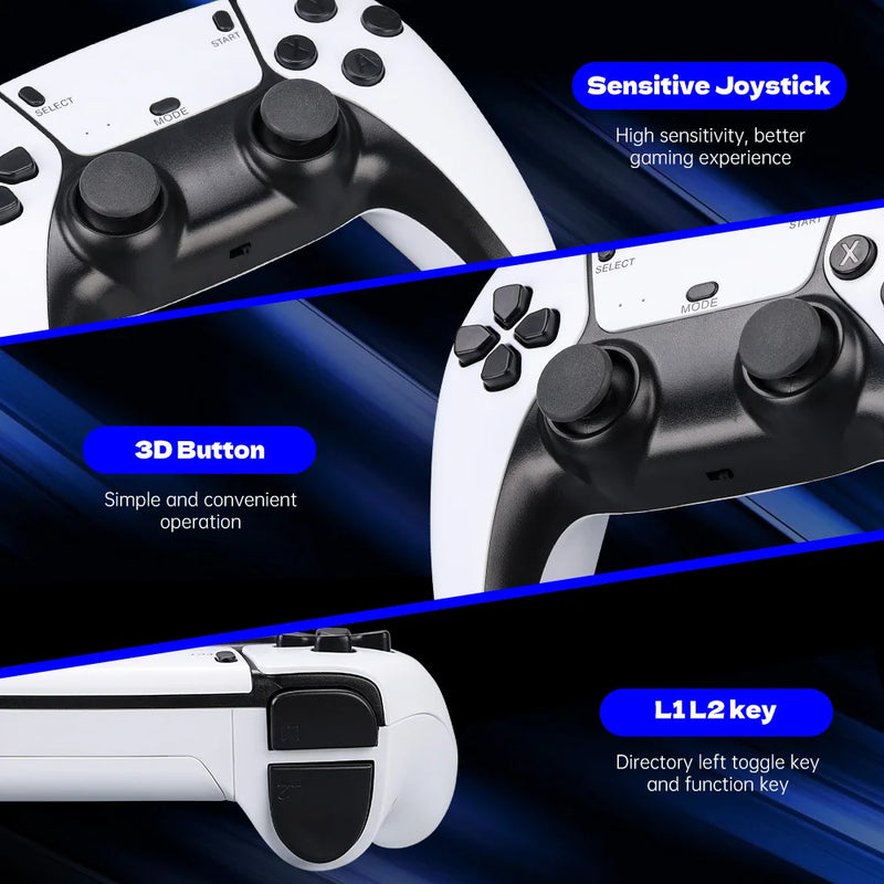 M15 4K Game Stick Mini Video Games Consoles Retro Handheld 20000 Games Player HD Video Game Stick 2.4G Double Wireless Controlle