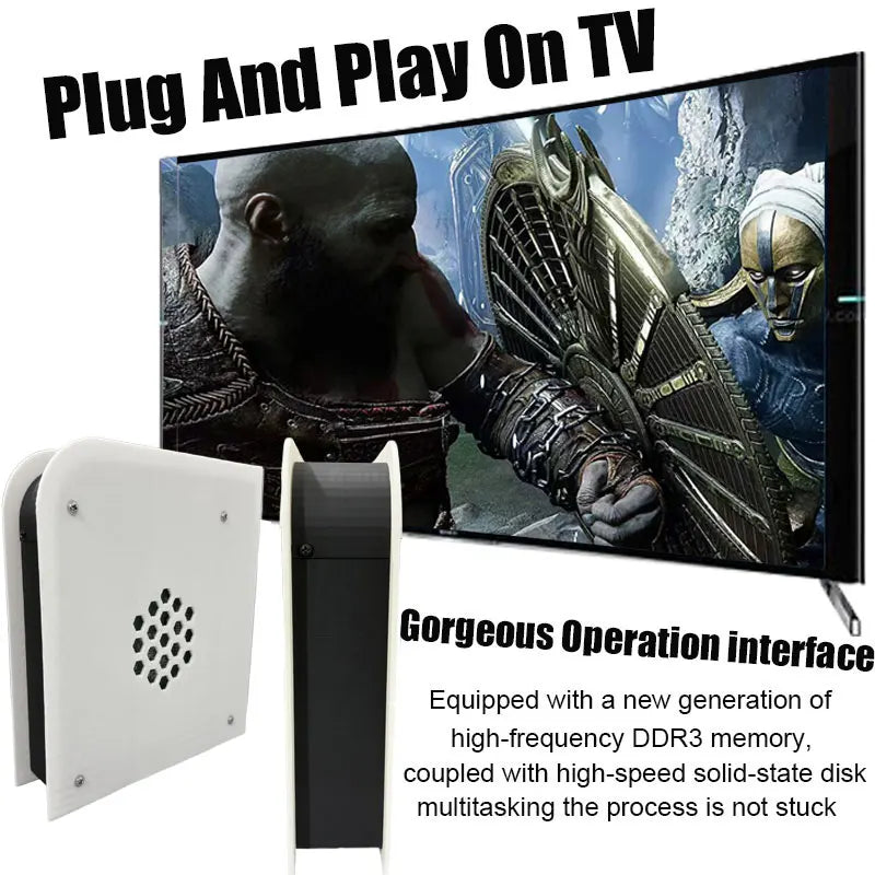 Dual System 60+Emulators 500GB Retro Game Console M15 Batocera I3-3110M 70000+Games For Wii PS2 PSP GameCube N64 Wireless handle