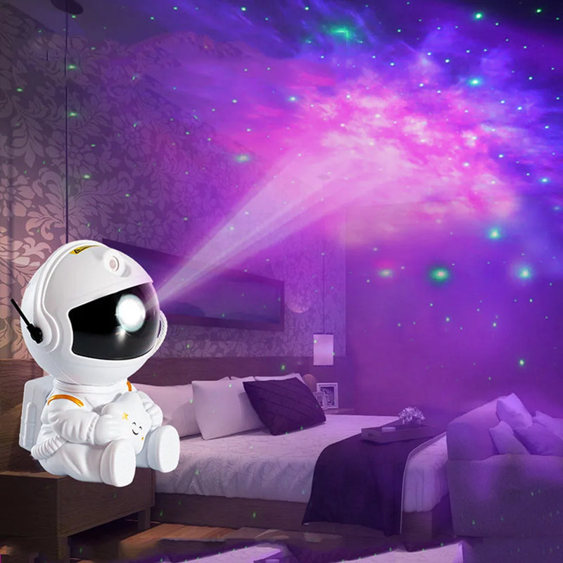 Luminária Projetora Astronauta – A Galáxia Dentro do Seu Quarto