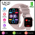 LIGE AI Diagnose Health Smart Watch Women ECG+PPG+HRV Micro Examination Blood Fat Uric Acid Heart Rate BT Call Smartwatch 2025