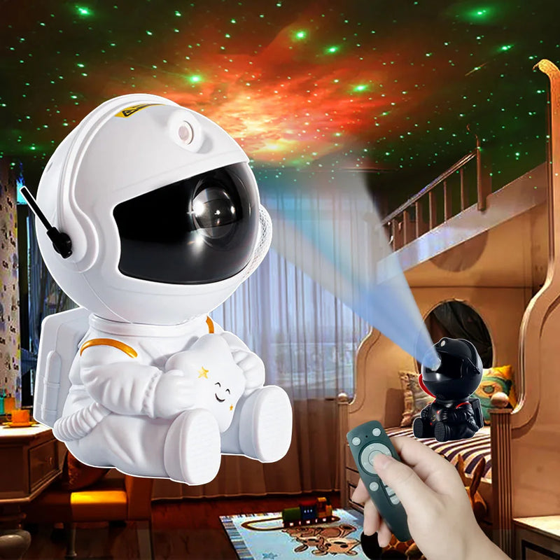 Luminária Projetora Astronauta – A Galáxia Dentro do Seu Quarto