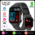 LIGE AI Diagnose Health Smart Watch Women ECG+PPG+HRV Micro Examination Blood Fat Uric Acid Heart Rate BT Call Smartwatch 2025