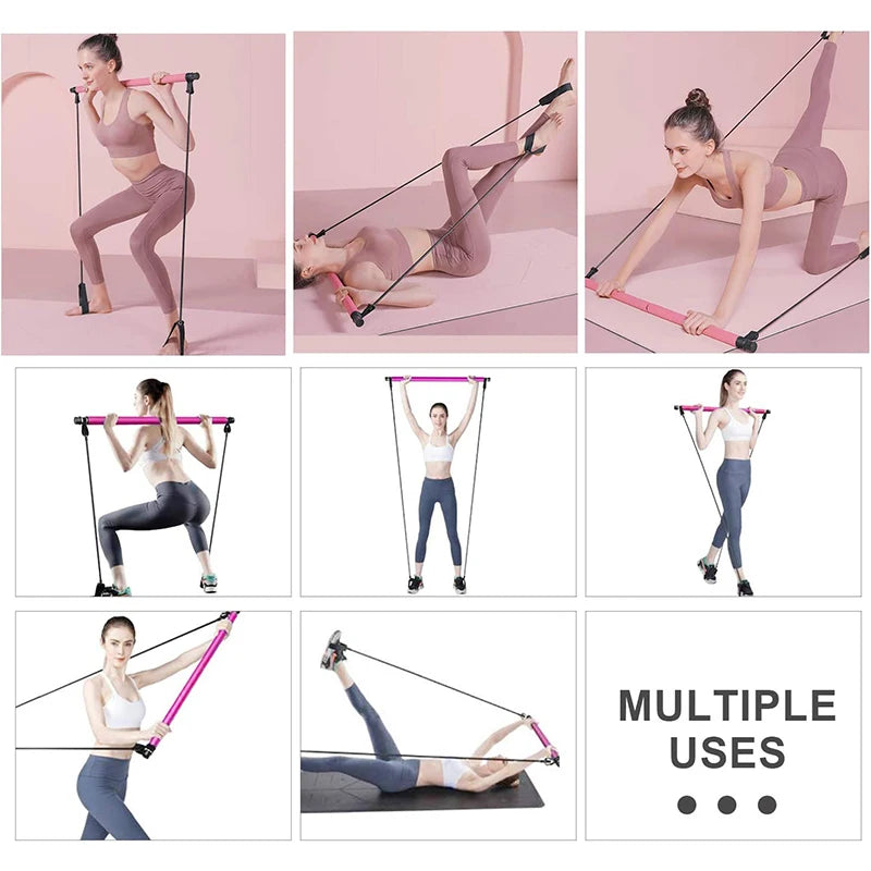 Barra de Pilates Multifuncional – Seu Treinamento Completo em Casa