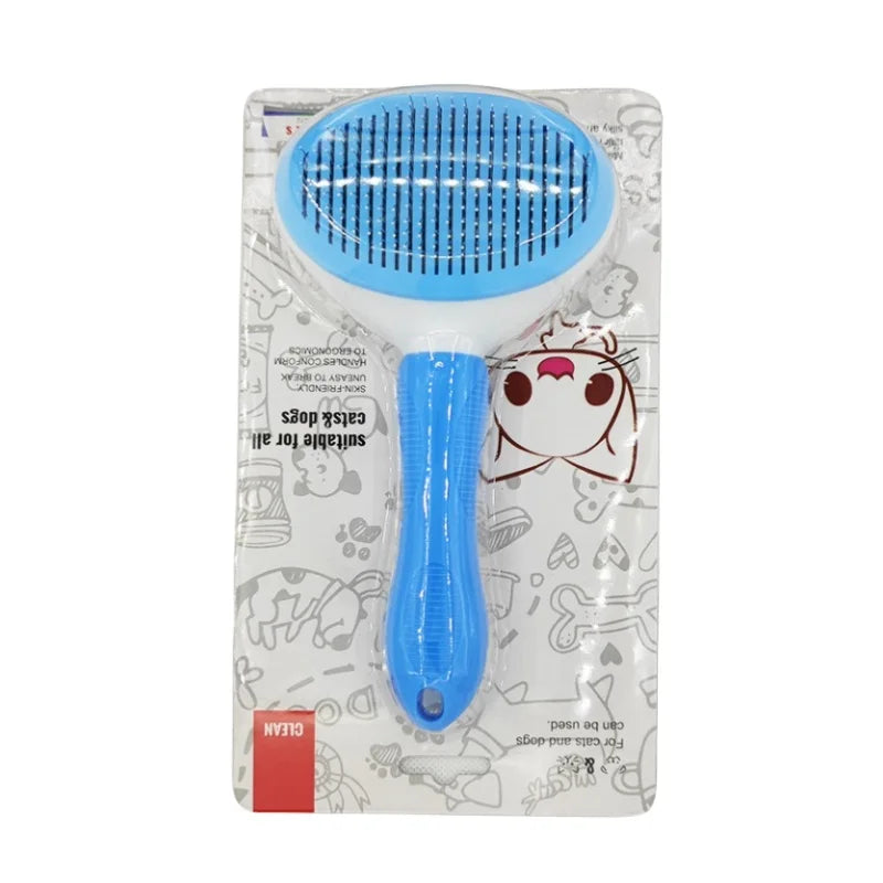 Escova Removedora de Pelos para Pets com Autolimpeza – A Solução Perfeita para Gatos e Cães