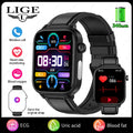 LIGE AI Diagnose Health Smart Watch Women ECG+PPG+HRV Micro Examination Blood Fat Uric Acid Heart Rate BT Call Smartwatch 2025