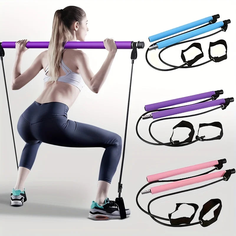 Barra de Pilates Multifuncional – Seu Treinamento Completo em Casa