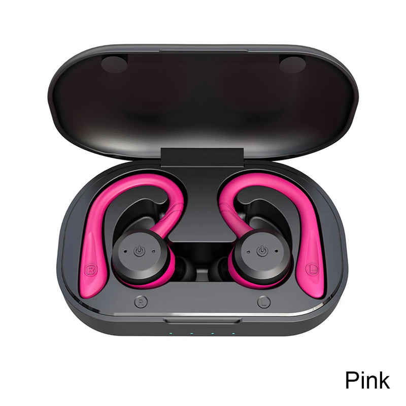 TWS Bluetooth Sports Earphone IPX7 Waterproof Swimming Waterproof Earbuds Stereo Dual Wear Style Sport Wireless Headset