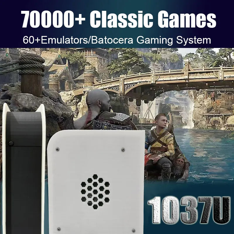 Dual System 60+Emulators 500GB Retro Game Console M15 Batocera I3-3110M 70000+Games For Wii PS2 PSP GameCube N64 Wireless handle