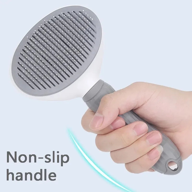 Escova Removedora de Pelos para Pets com Autolimpeza – A Solução Perfeita para Gatos e Cães