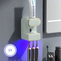 Porta-Escovas de Dente com Dispenser Automático e Esterilizador UV – Praticidade, Higiene e Tecnologia no Seu Banheiro