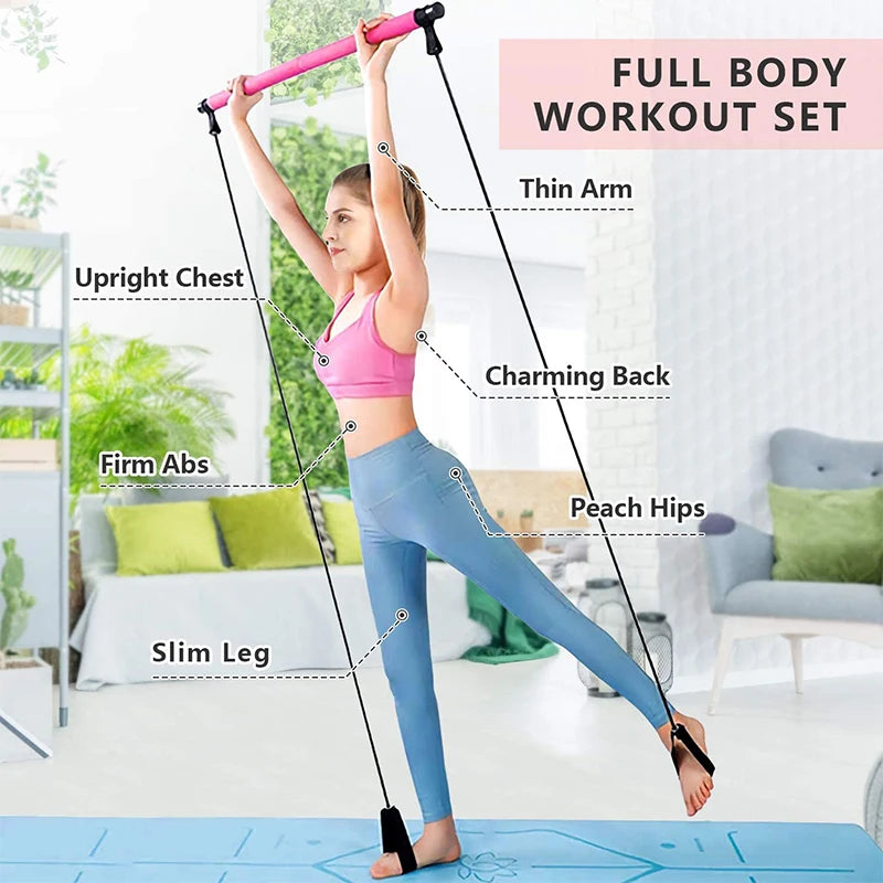 Barra de Pilates Multifuncional – Seu Treinamento Completo em Casa