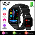 LIGE AI Diagnose Health Smart Watch Women ECG+PPG+HRV Micro Examination Blood Fat Uric Acid Heart Rate BT Call Smartwatch 2025
