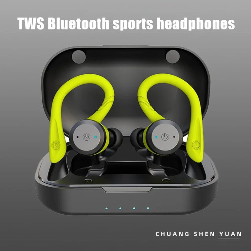 TWS Bluetooth Sports Earphone IPX7 Waterproof Swimming Waterproof Earbuds Stereo Dual Wear Style Sport Wireless Headset