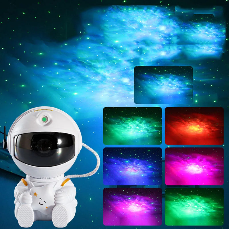 Luminária Projetora Astronauta – A Galáxia Dentro do Seu Quarto