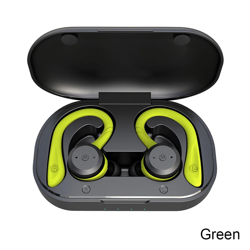 TWS Bluetooth Sports Earphone IPX7 Waterproof Swimming Waterproof Earbuds Stereo Dual Wear Style Sport Wireless Headset
